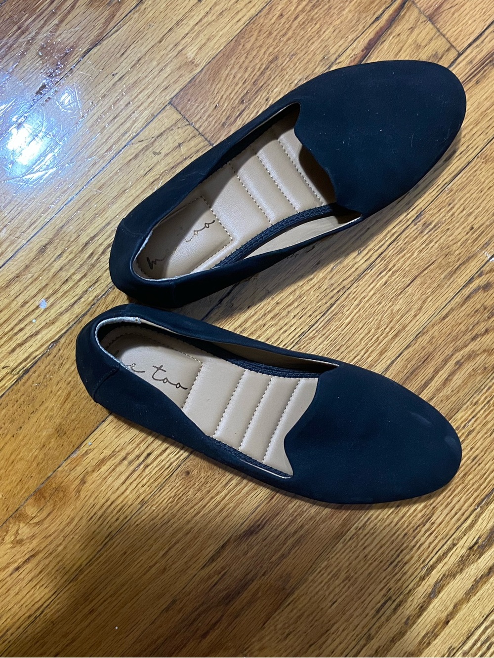 me too Black Slip-On Flats with Padded Insole